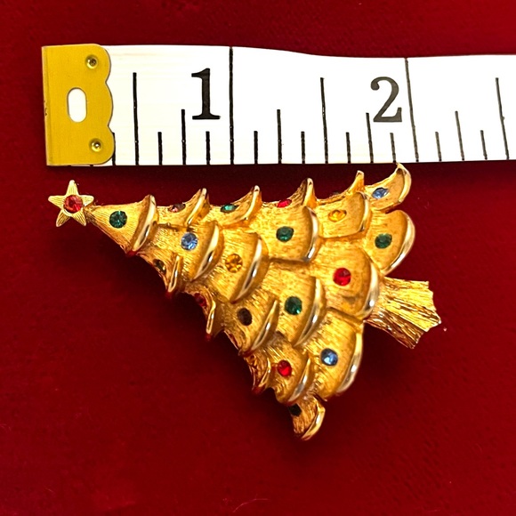 Christmas Tree Vintage Brooches 3 pieces - Picture 2 of 7